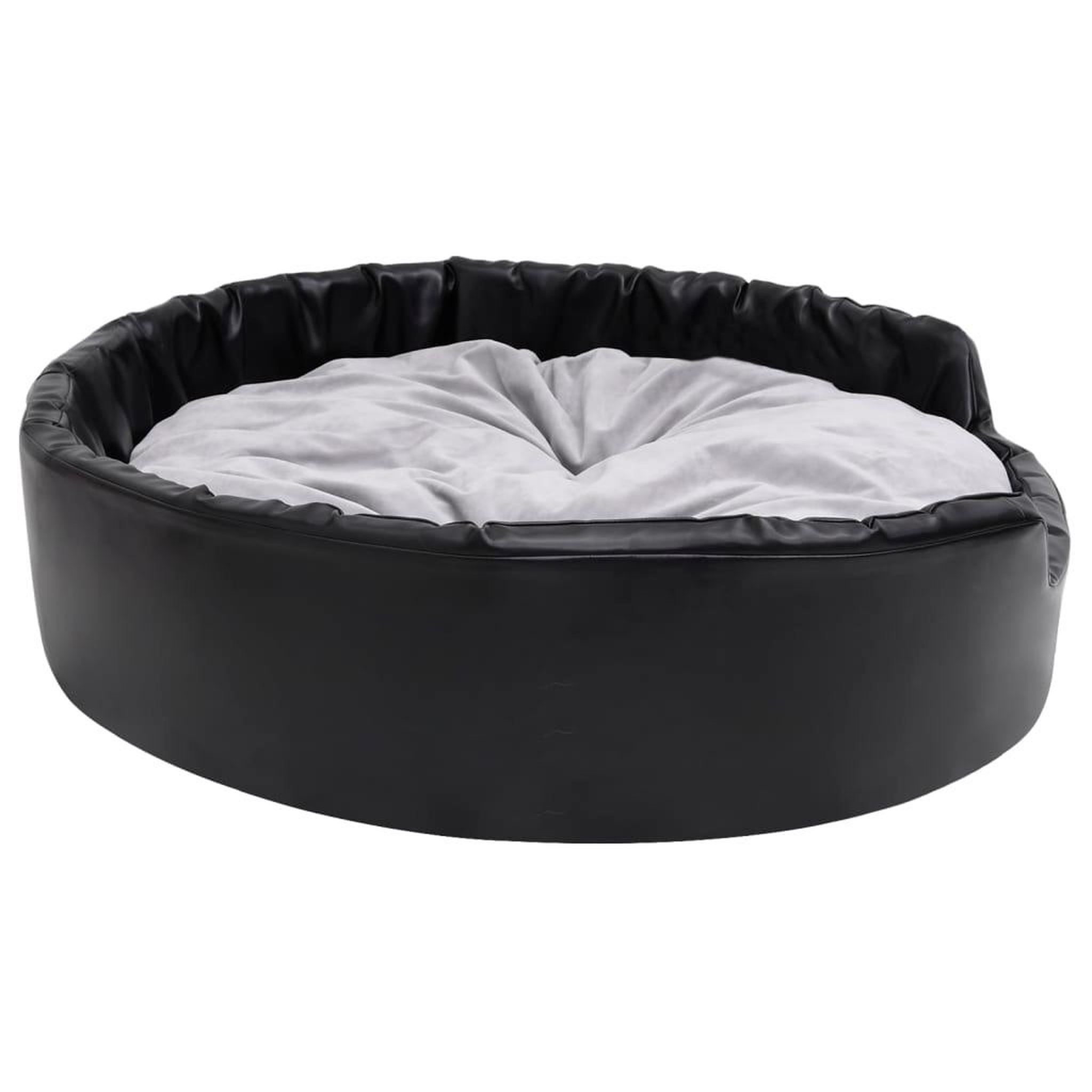 Voir la diapositive 5 : VIDAXL Lit chiens Noir et gris 99x89x21 cm Peluche et similicuir