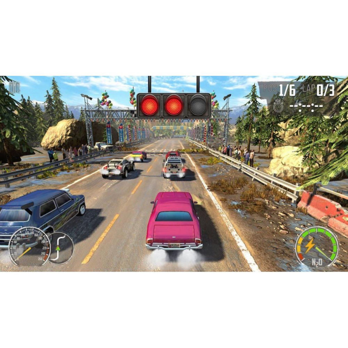 Just for games Turbo Booster Racing - Kit (volants + jeu) - Jeu Nintendo Switch - Code in a Box