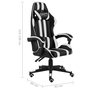 Voir la diapositive 6 : VIDAXL Fauteuil de jeux video Noir et blanc Similicuir