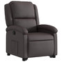 Voir la diapositive 4 : VIDAXL Fauteuil inclinable marron fonce cuir veritable
