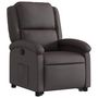 Voir la diapositive 4 : VIDAXL Fauteuil inclinable marron fonce cuir veritable