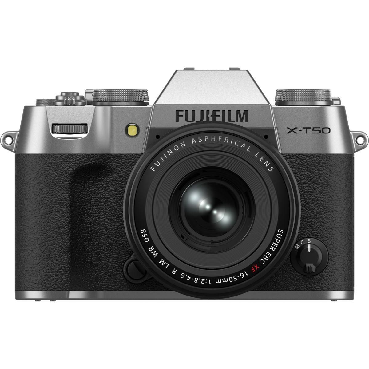 FUJIFILM Appareil photo Hybride Kit X-T50 Silver + XF16-50 WWI