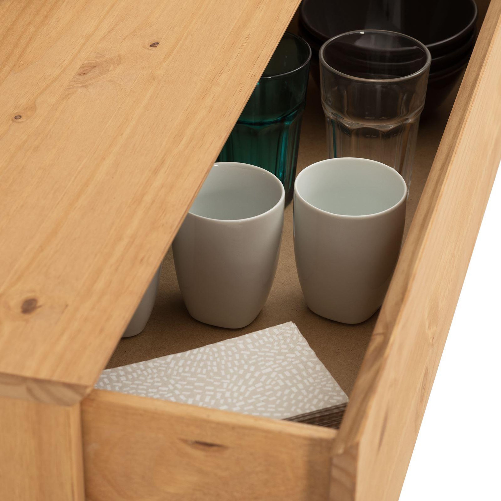 Voir la diapositive 5 : IDIMEX Commode TIBOR, 4 tiroirs