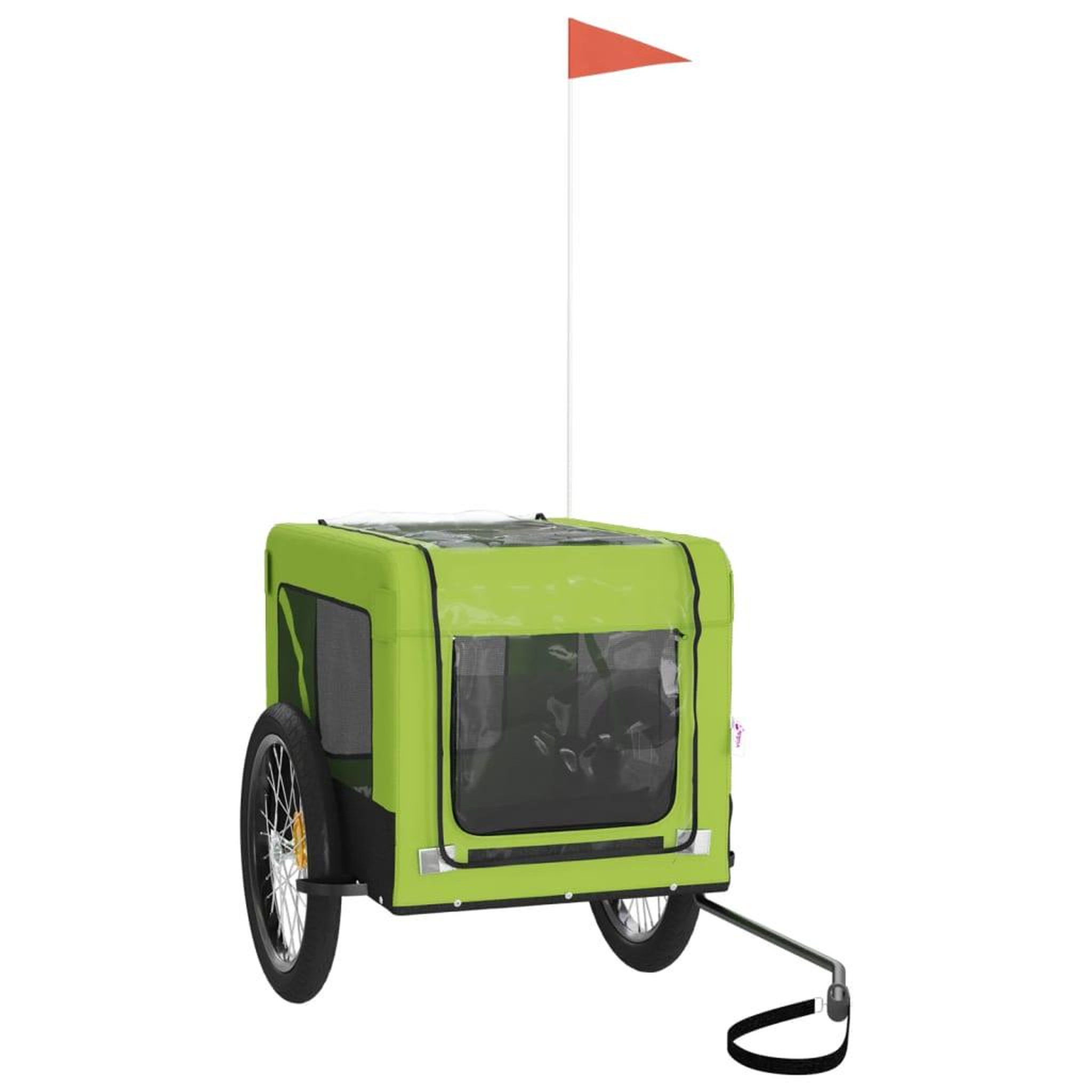 Voir la diapositive 4 : VIDAXL Remorque de velo pour animaux de compagnie vert et noir