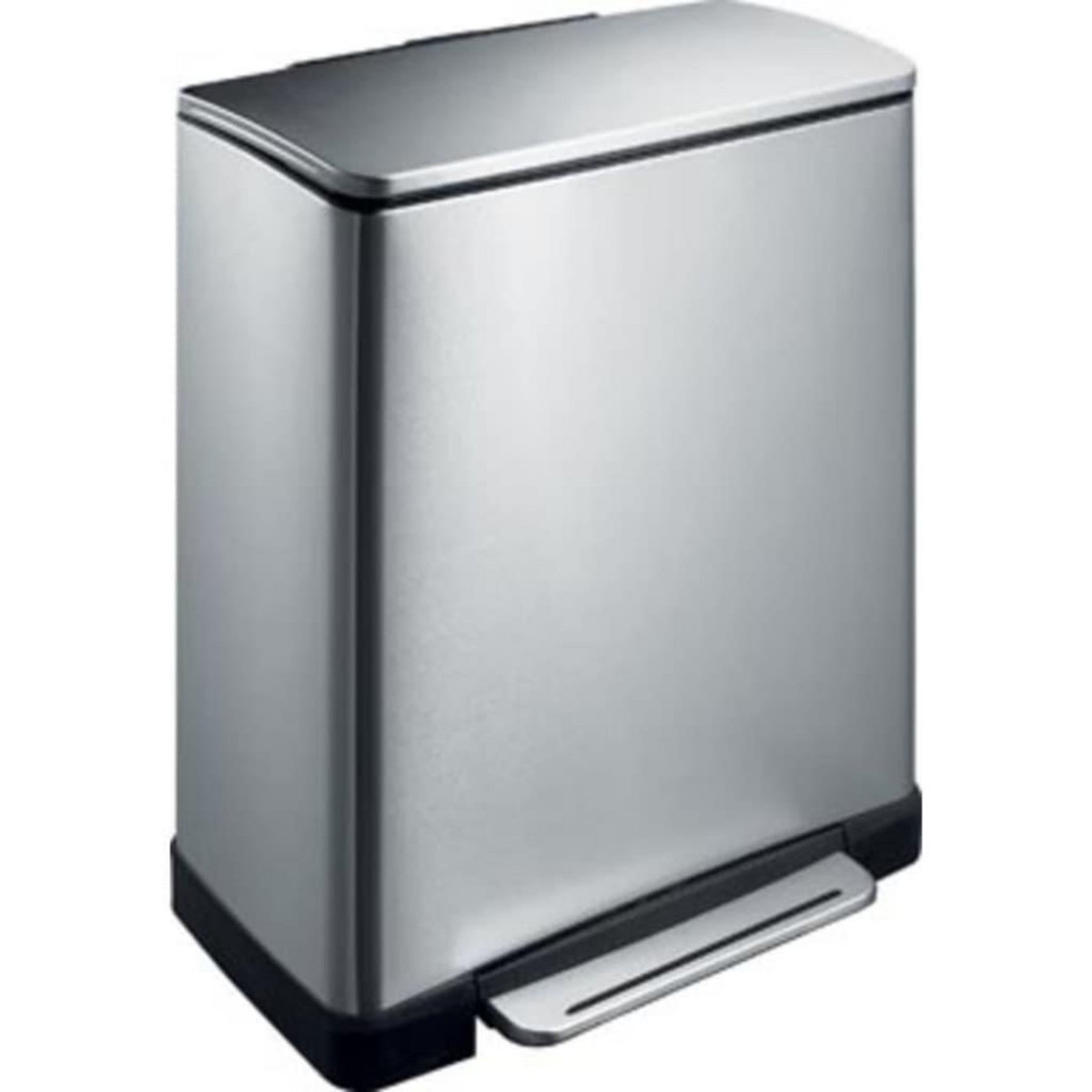 EKO EKO Poubelle a pedale E-Cube 28 L+18 L Argente mat