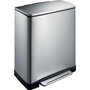 Voir la diapositive 2 : EKO EKO Poubelle a pedale E-Cube 28 L+18 L Argente mat
