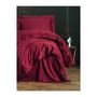 Voir la diapositive 3 : GENERIQUE Parure de lit - 129CTF24607 - 1 housse de couette 220 x 240 cm + 2 taies d'oreiller 60 x 60 cm - Satiné 100% coton - Rouge