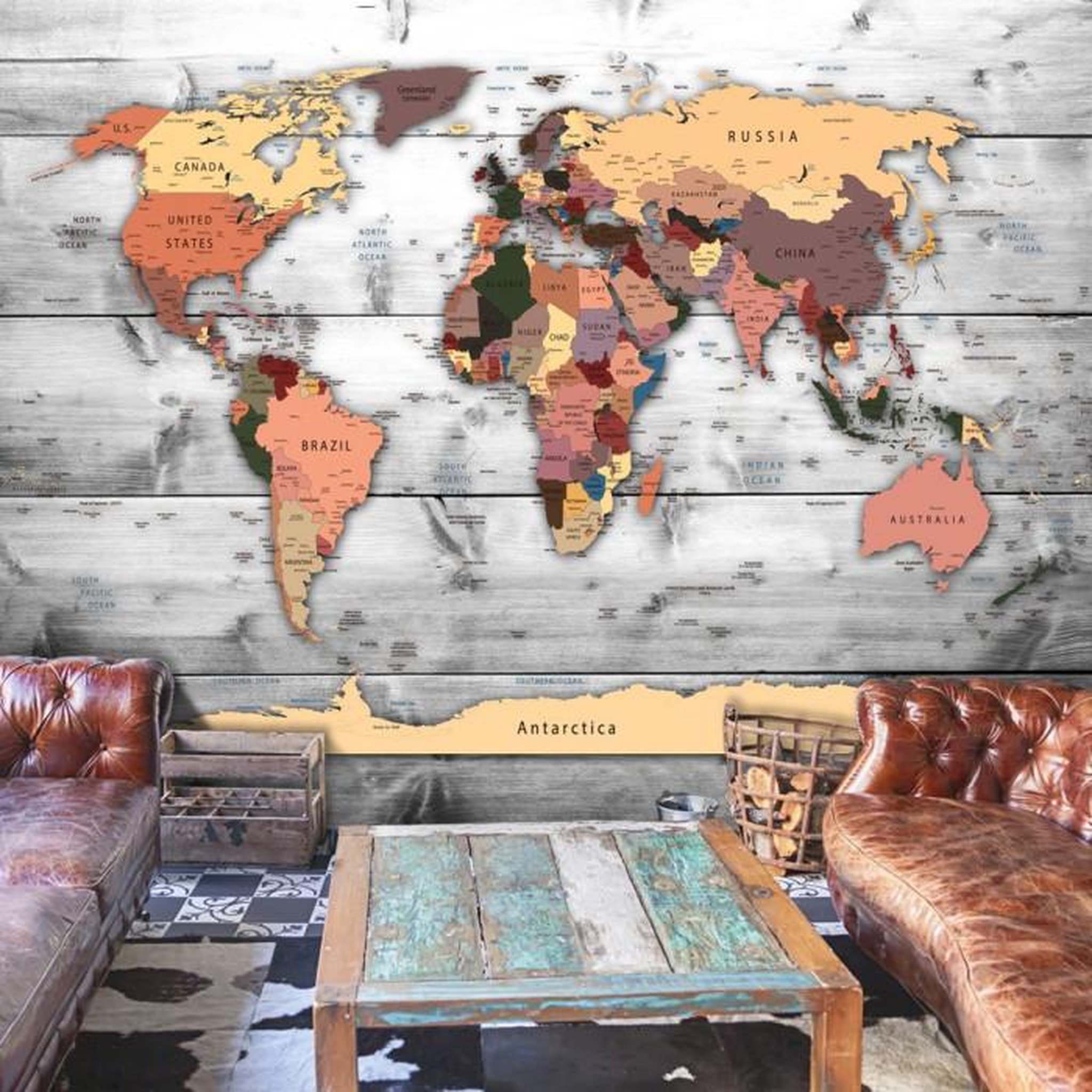 Paris Prix Papier Peint  Direction : World. Coloris disponibles : Multicolore
