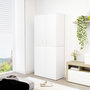 Voir la diapositive 1 : VIDAXL Armoire a chaussures Blanc 80x39x178 cm Bois d'ingenierie