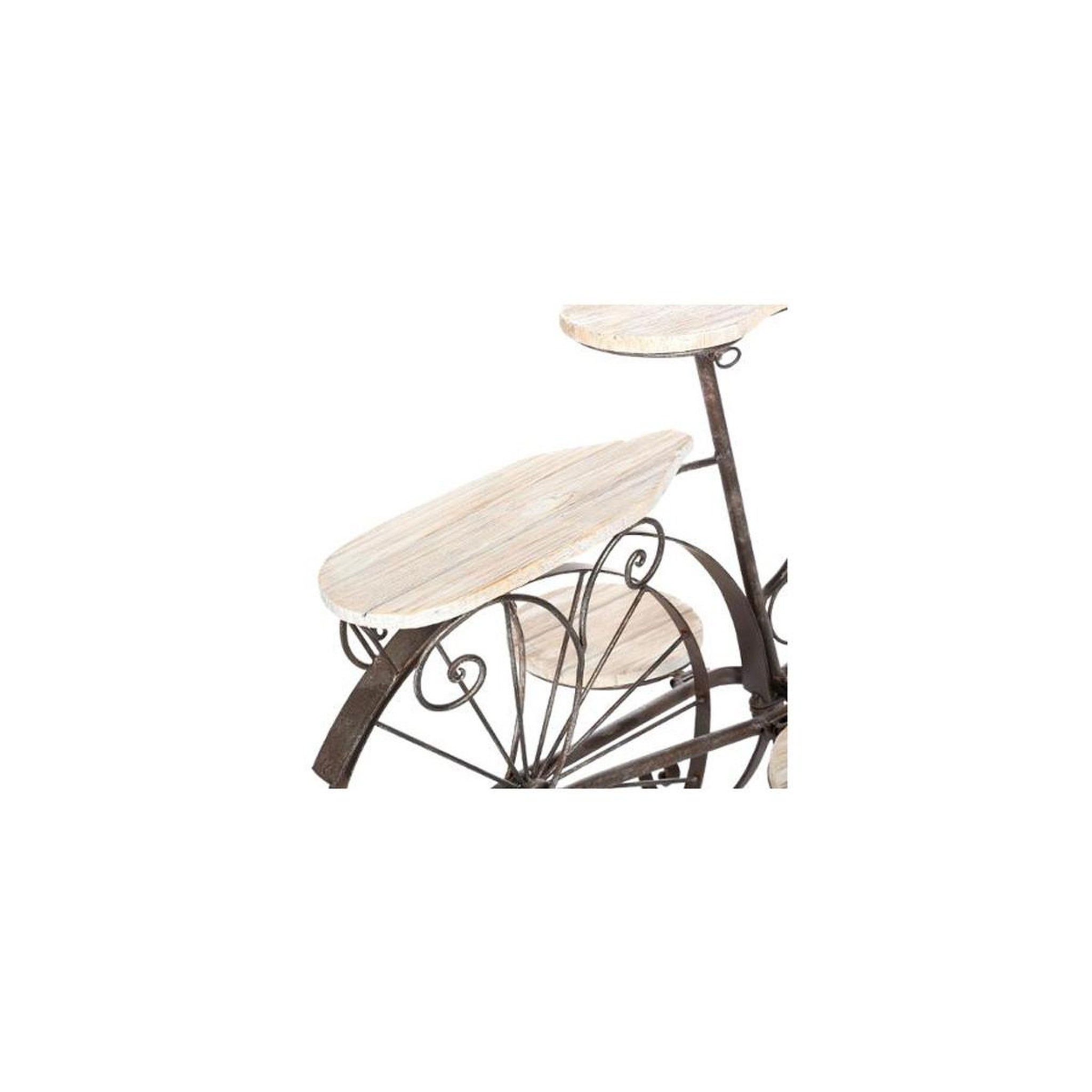 Voir la diapositive 4 : HESPERIDE Porte-Plantes en Bois  Vélo  97cm Chêne