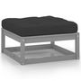 Voir la diapositive 5 : VIDAXL Salon de jardin 11 pcs avec coussins Gris Bois de pin massif