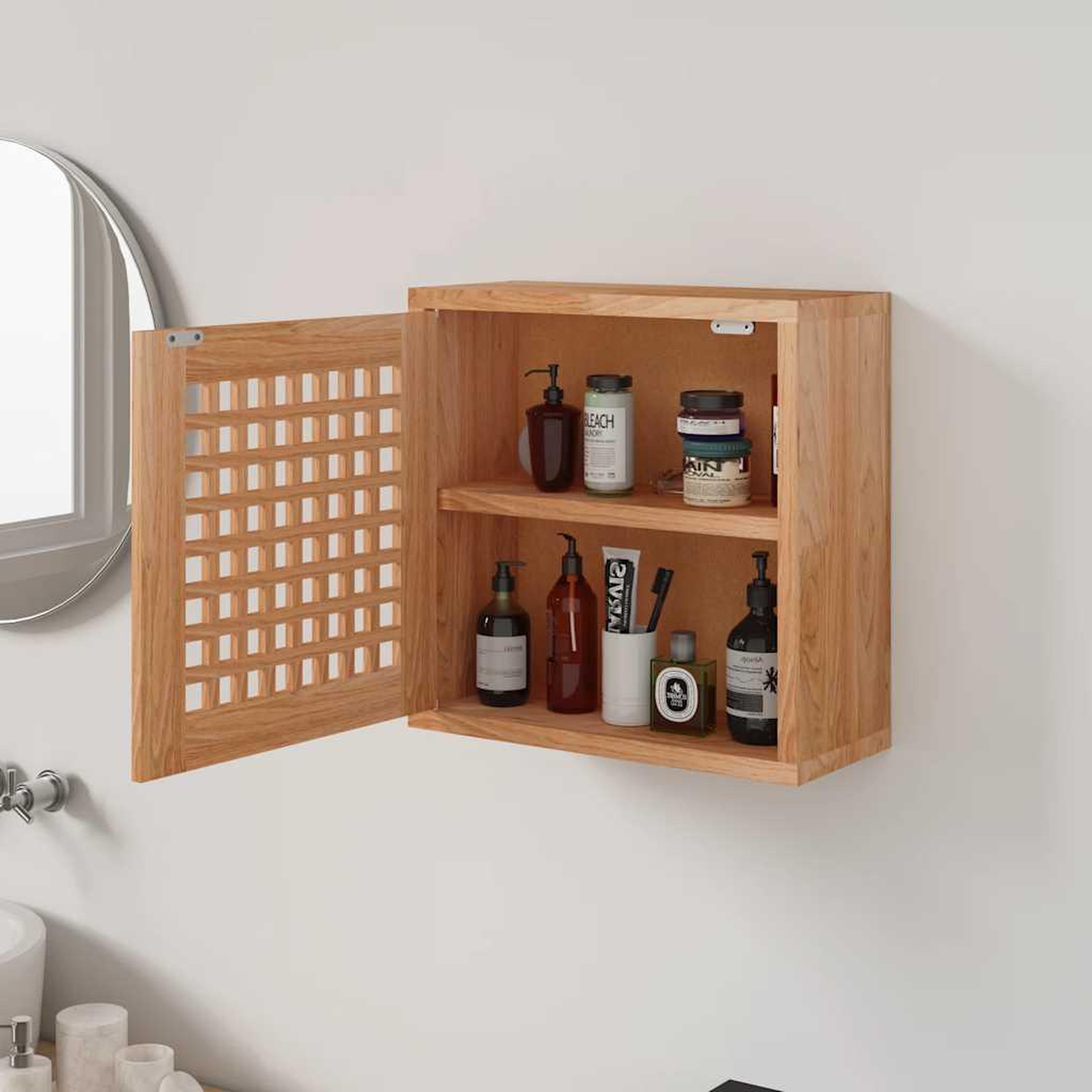Voir la diapositive 3 : VIDAXL Armoire murale 42x18x42 cm bois massif de noyer