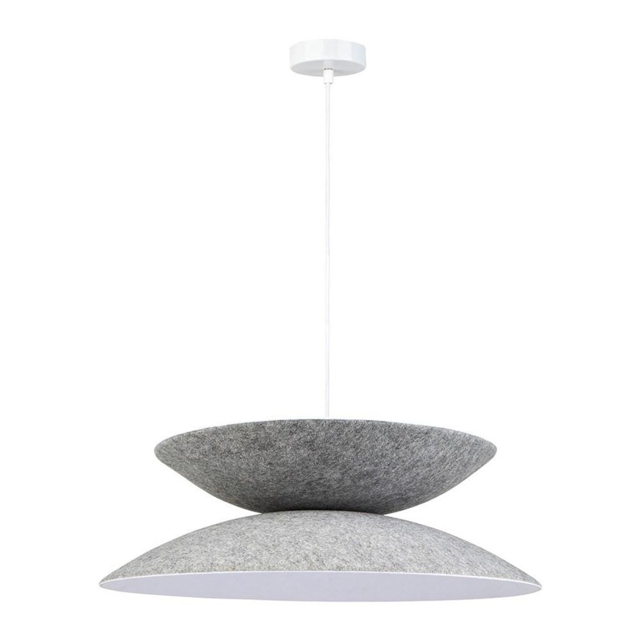 OSTARIA Suspension grise et blanche en feutre
