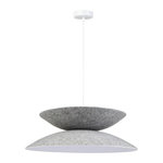OSTARIA Suspension grise et blanche en feutre
