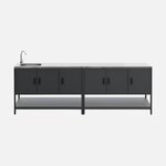 SWEEEK Cuisine extérieure 2 modules en acier inoxydable. Coloris disponibles : Noir