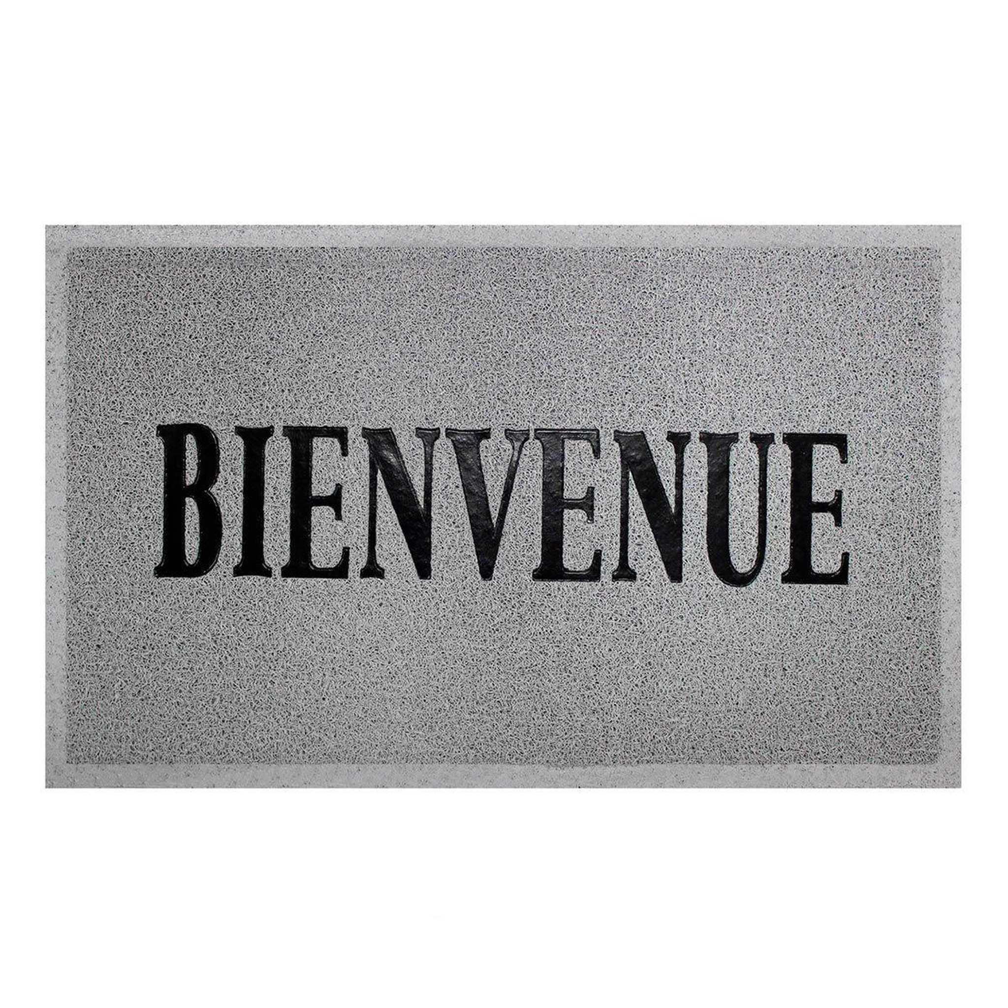 Douceur d'Intérieur Tapis d'Entrée  Maison  45x75cm Gris & Noir