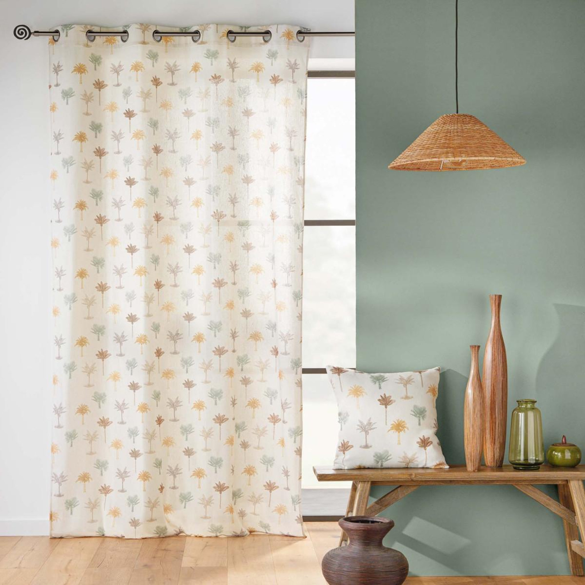 Voir la diapositive 4 : Douceur d'Intérieur Coussin déco imprimé  palmelia  45x45cm multicolore