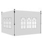 Voir la diapositive 1 : OUTSUNNY Lot de 2 parois latérales pour tonnelle 3 x 3 m ou 3 x 4 m - bâches de barnum 295 x 195 cm blanc