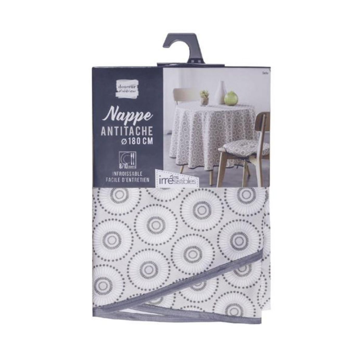 Paris Prix Nappe Antitache Imprimée  Salto  180cm Naturel