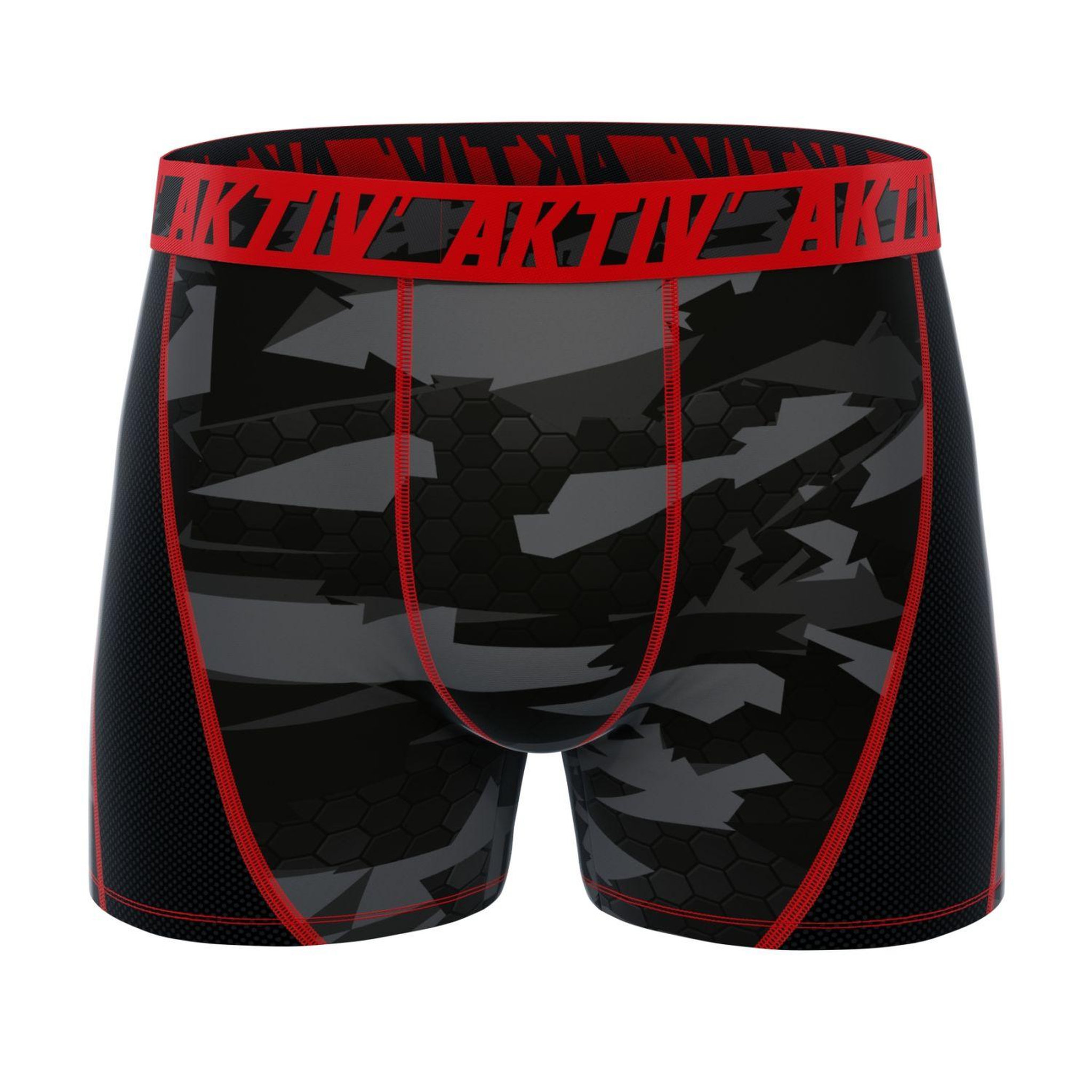Voir la diapositive 5 : FREEGUN Lot de 4 Boxers homme Aktiv Sport Fluo surpiqûres colorées
