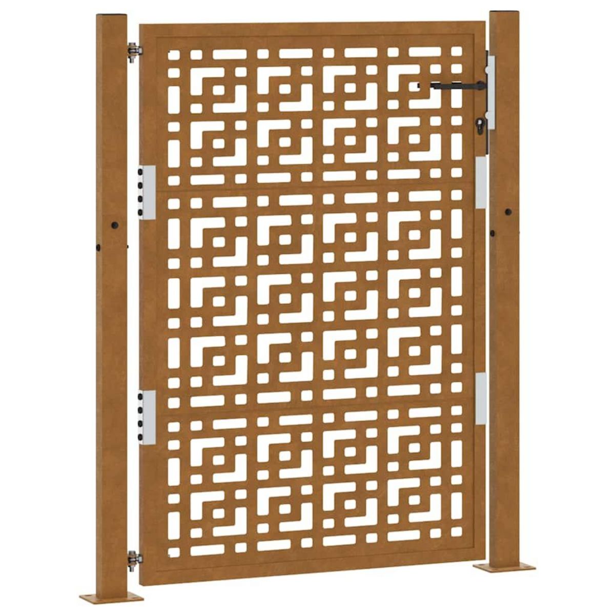 VIDAXL Porte de jardin acier resistant aux intemperies design croise