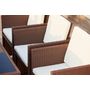Voir la diapositive 3 : CONCEPT USINE Table et chaises 10 places encastrables résine marron-blanc MONACO