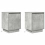 Voir la diapositive 3 : VIDAXL Tables de chevet avec lumieres LED 2 pcs gris beton 38x34x50 cm