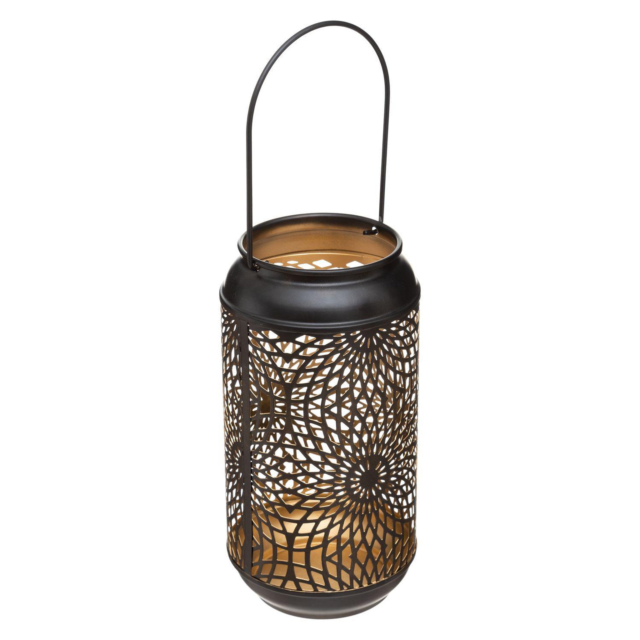 ATMOSPHERA Lanterne en métal ajouré Lexis - H. 23 cm - Noir
