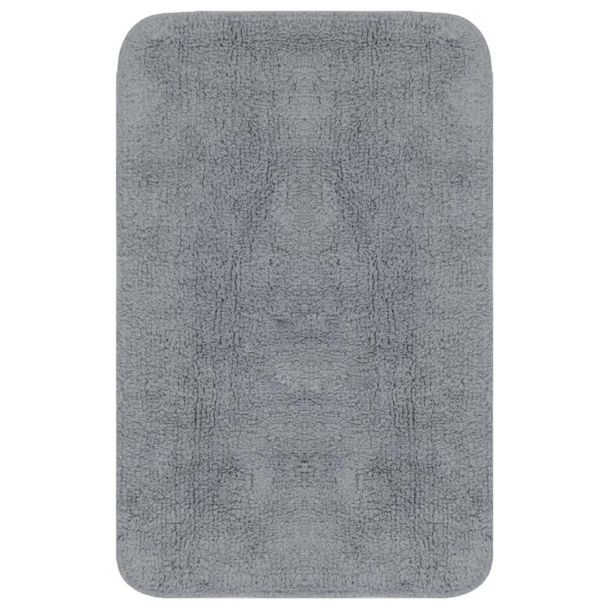 VIDAXL Tapis de salle de bain 2 pcs Tissu Gris