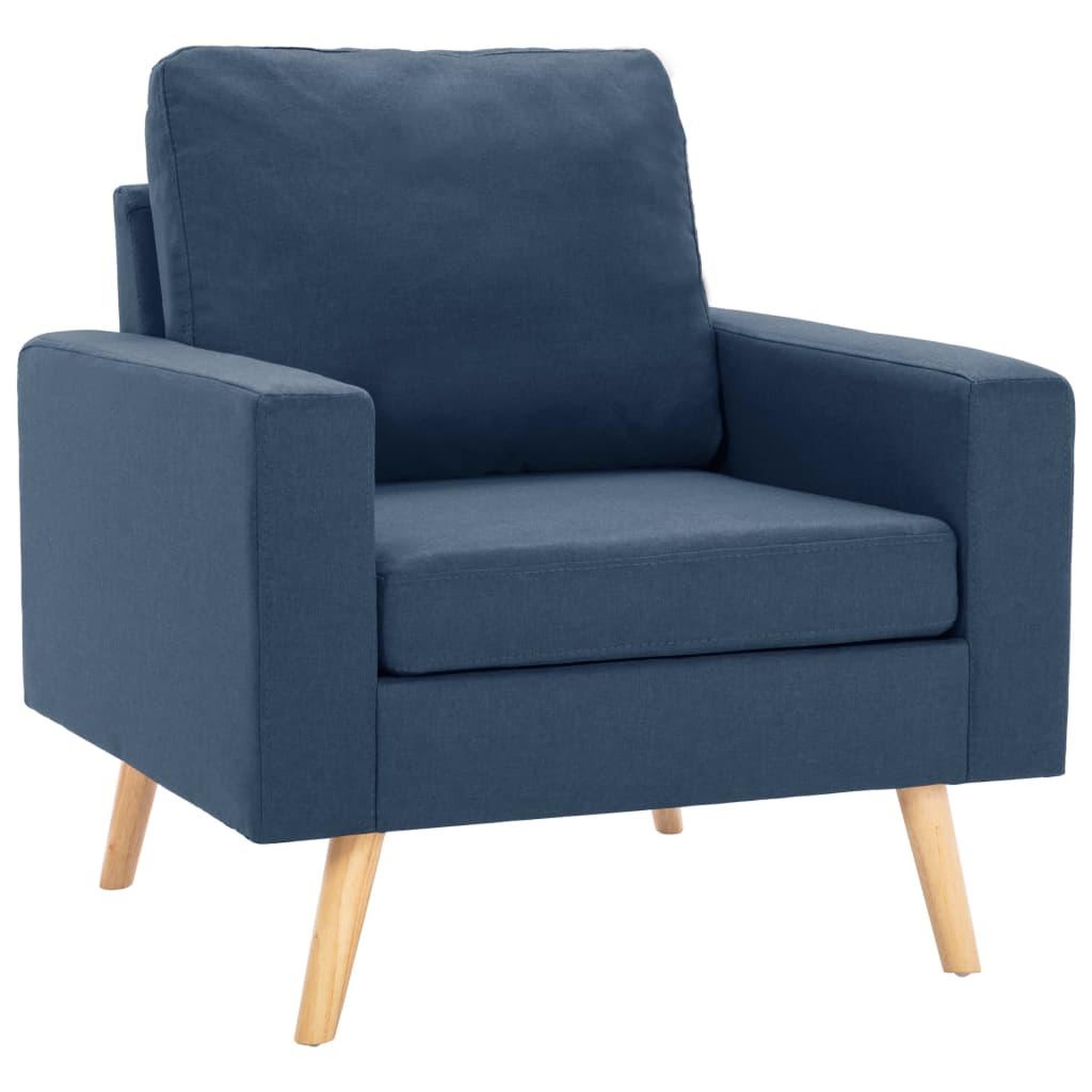 Voir la diapositive 2 : VIDAXL Fauteuil bleu tissu