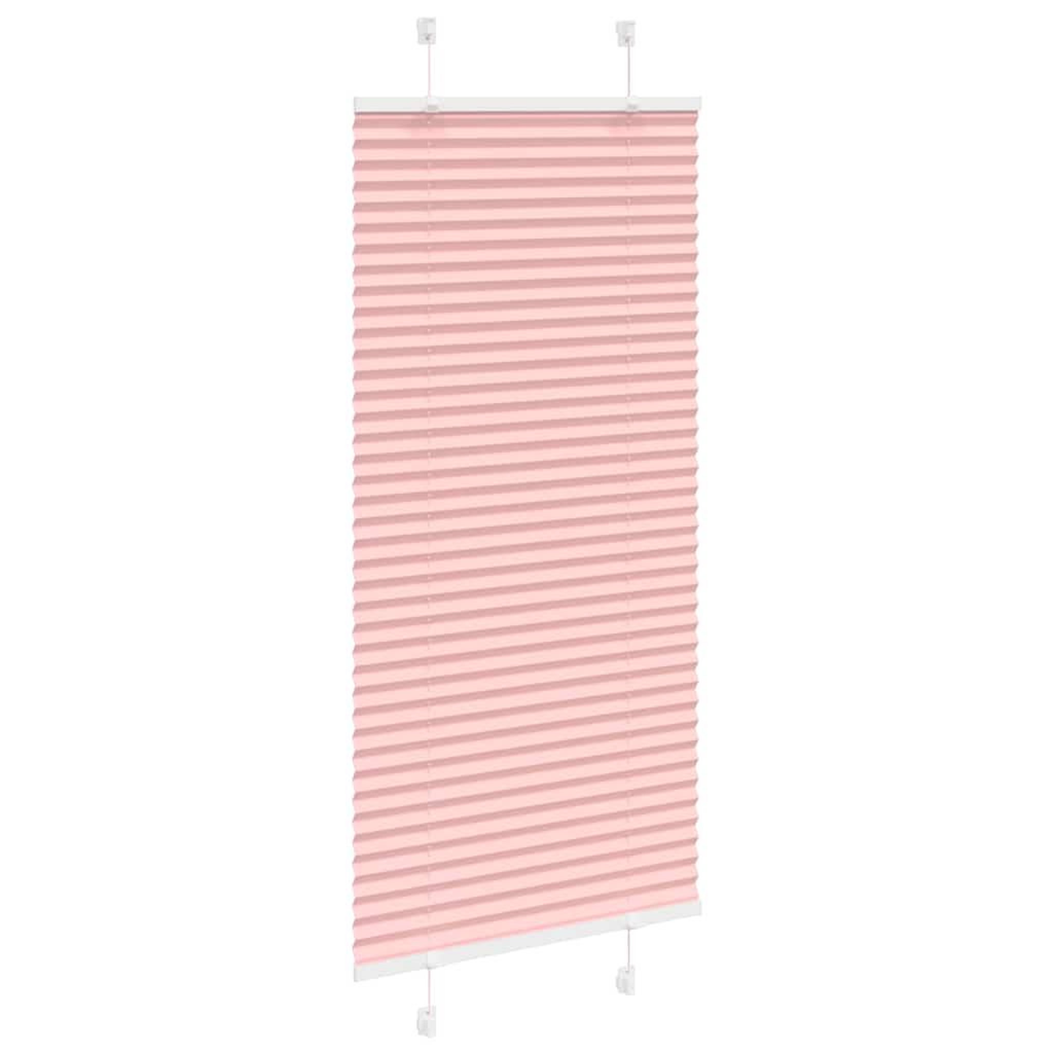 Voir la diapositive 3 : VIDAXL Store plisse rose 65x150 cm largeur du tissu 64,4 cm polyester