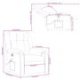 Voir la diapositive 6 : VIDAXL Fauteuil inclinable de massage electrique creme tissu