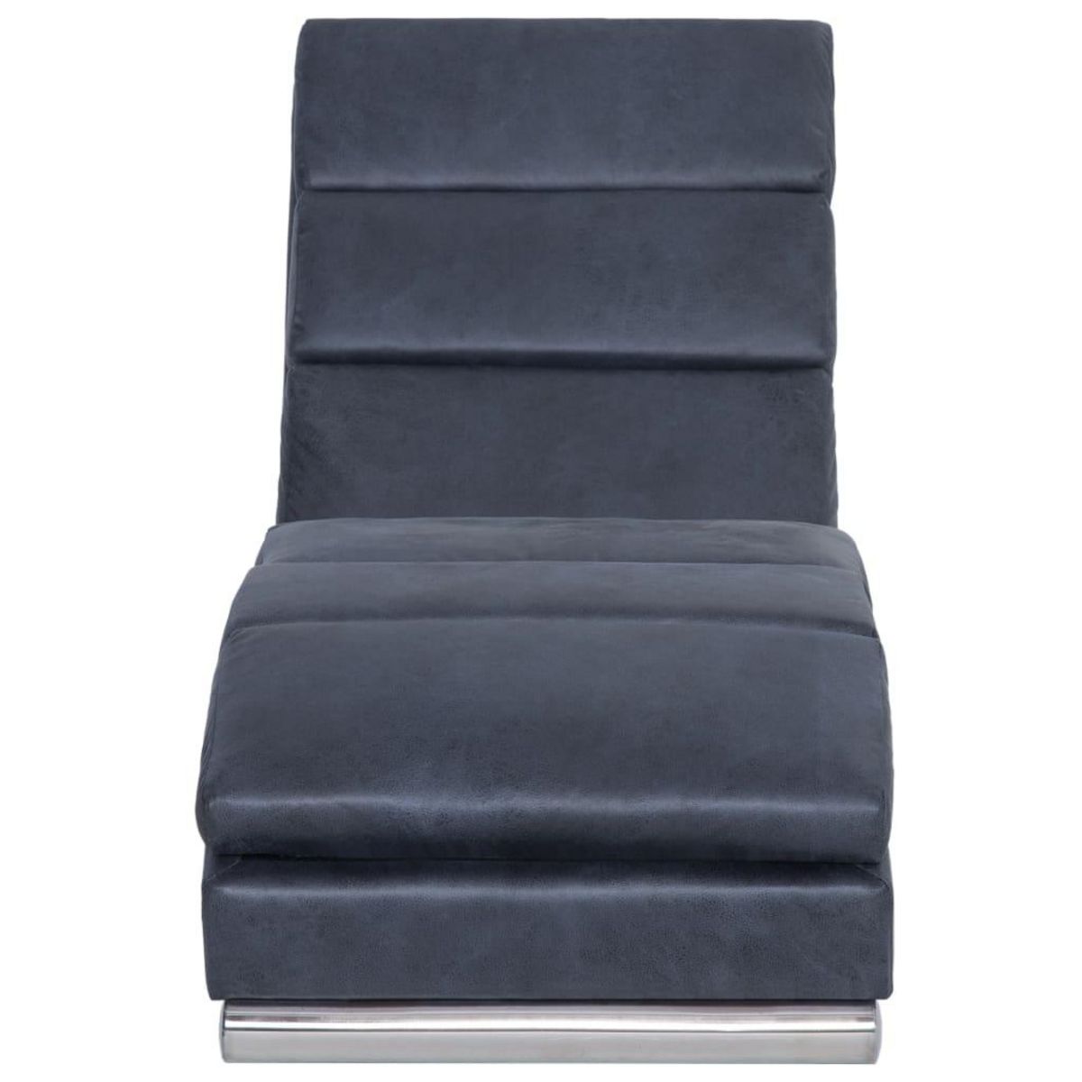 VIDAXL Chaise longue Gris Similicuir daim