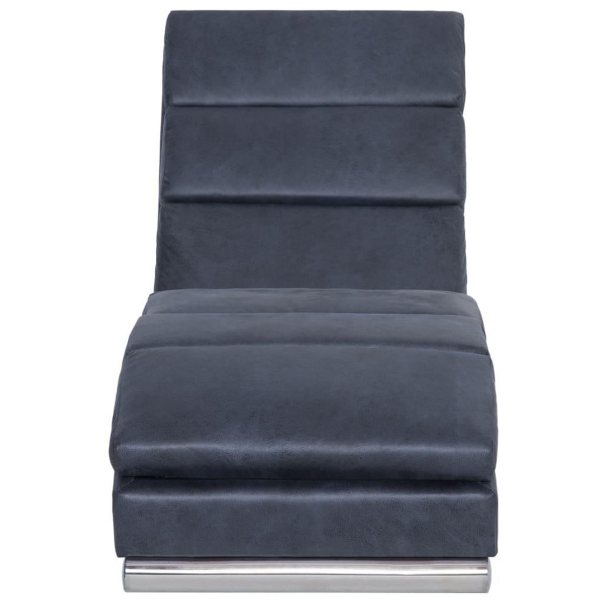 VIDAXL Chaise longue Gris Similicuir daim