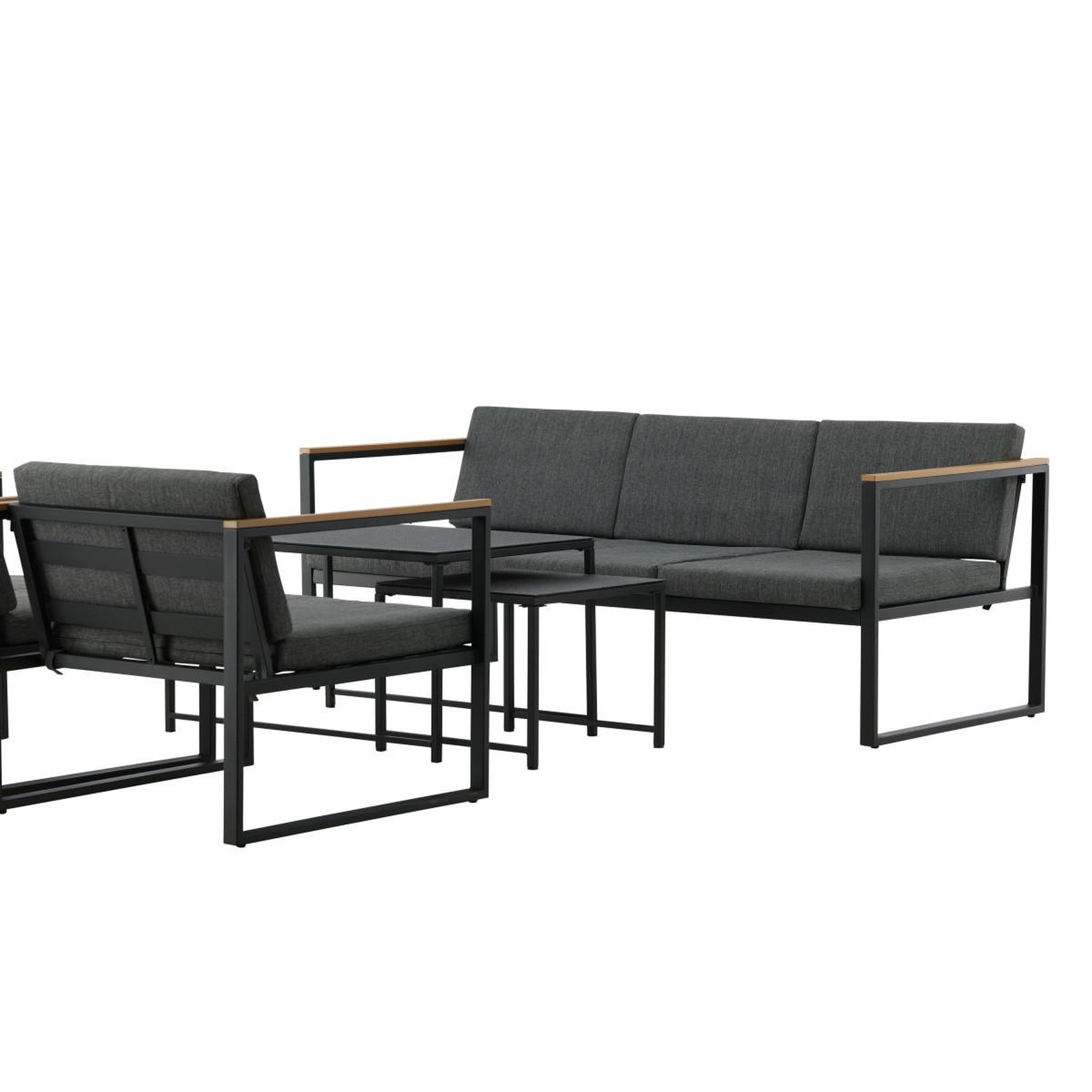 Voir la diapositive 4 : Paris Prix Salon de jardin 5 places  dakar  188cm gris