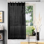 Voir la diapositive 4 : Paris Prix Rideau Voilage à Anneaux  Linka  140x240cm Noir