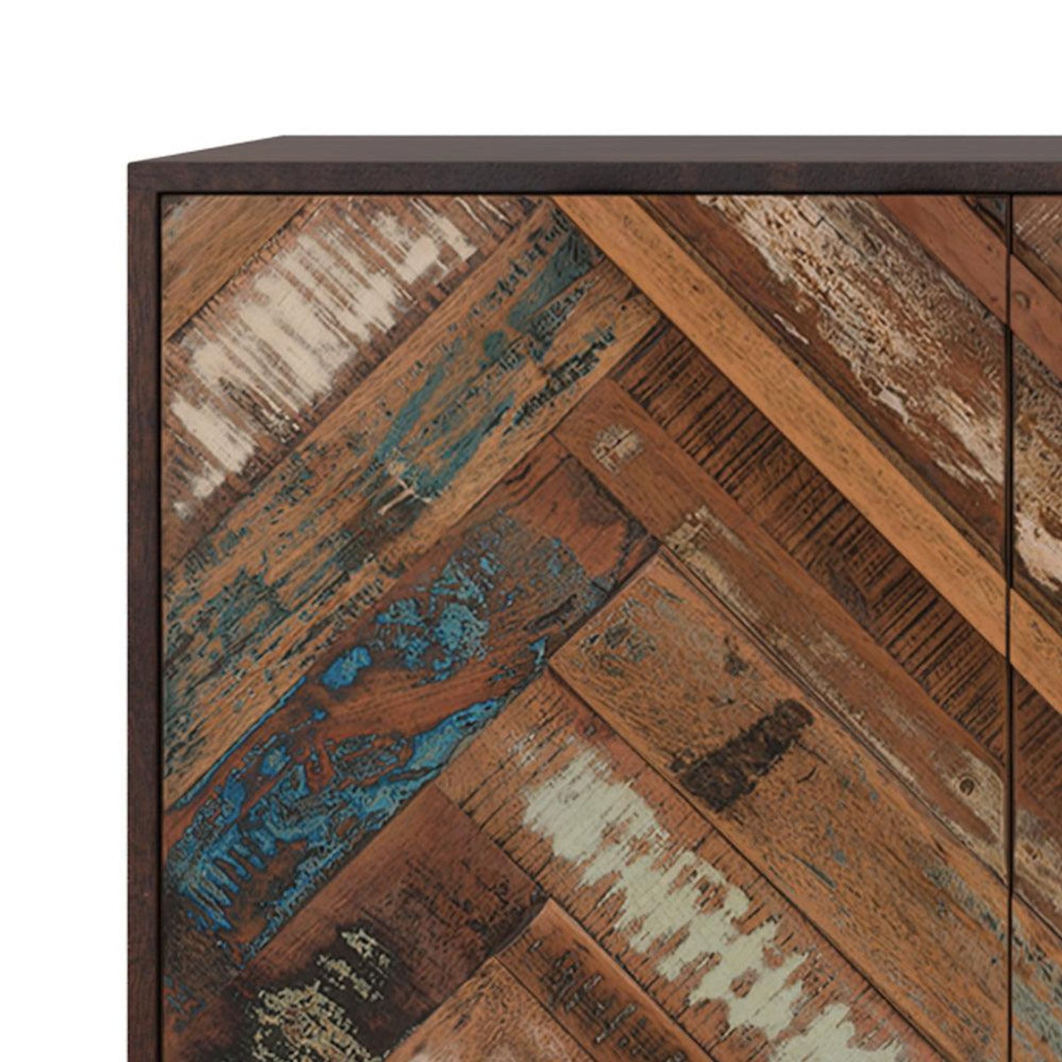 Rendez vous déco Buffet 4 portes en bois d'acacia et bois recyclé-Krabi