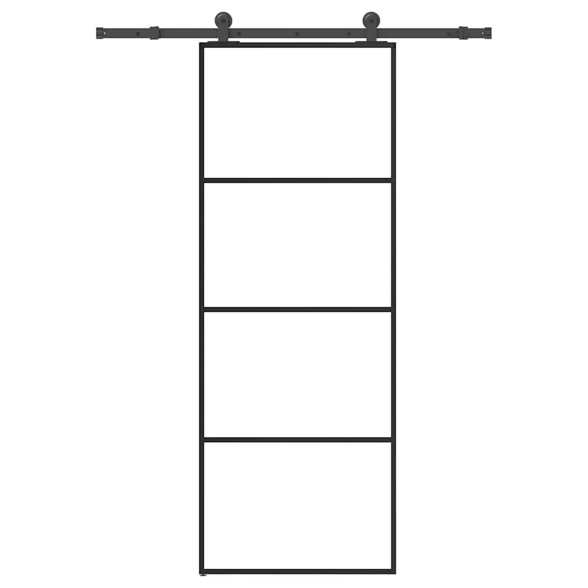 VIDAXL Porte coulissante avec kit de quincaillerie 76x205 cm Verre ESG