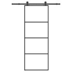 VIDAXL Porte coulissante avec kit de quincaillerie 76x205 cm Verre ESG