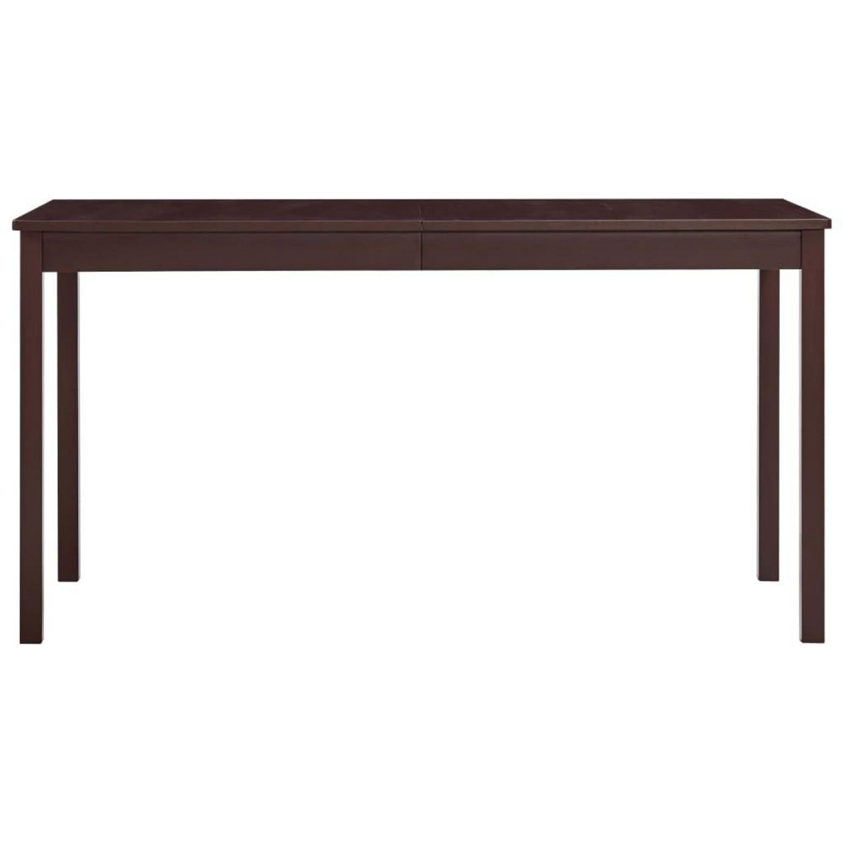VIDAXL Table a manger Marron fonce 140x70x73 cm Bois de pin