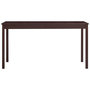 Voir la diapositive 2 : VIDAXL Table a manger Marron fonce 140x70x73 cm Bois de pin