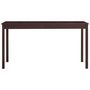 Voir la diapositive 2 : VIDAXL Table a manger Marron fonce 140x70x73 cm Bois de pin