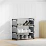Voir la diapositive 3 : VIDAXL Etagere a chaussures 4 niveaux gris 54x28x55 cm tissu non-tisse