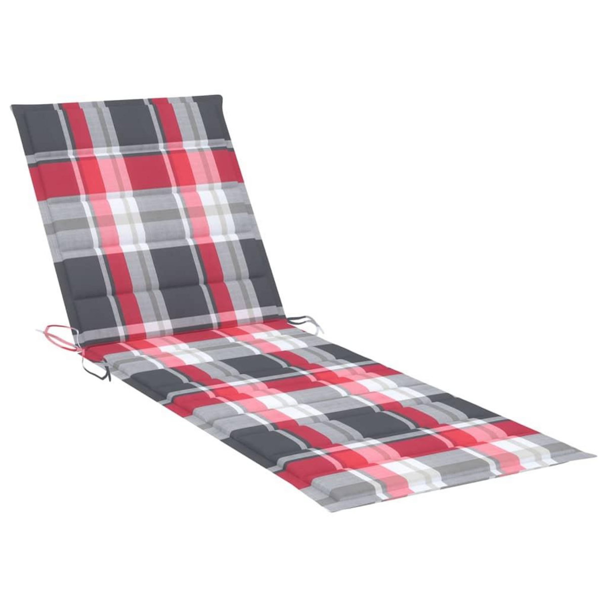 VIDAXL Chaise longue de jardin 2 places avec coussin Gris Acacia