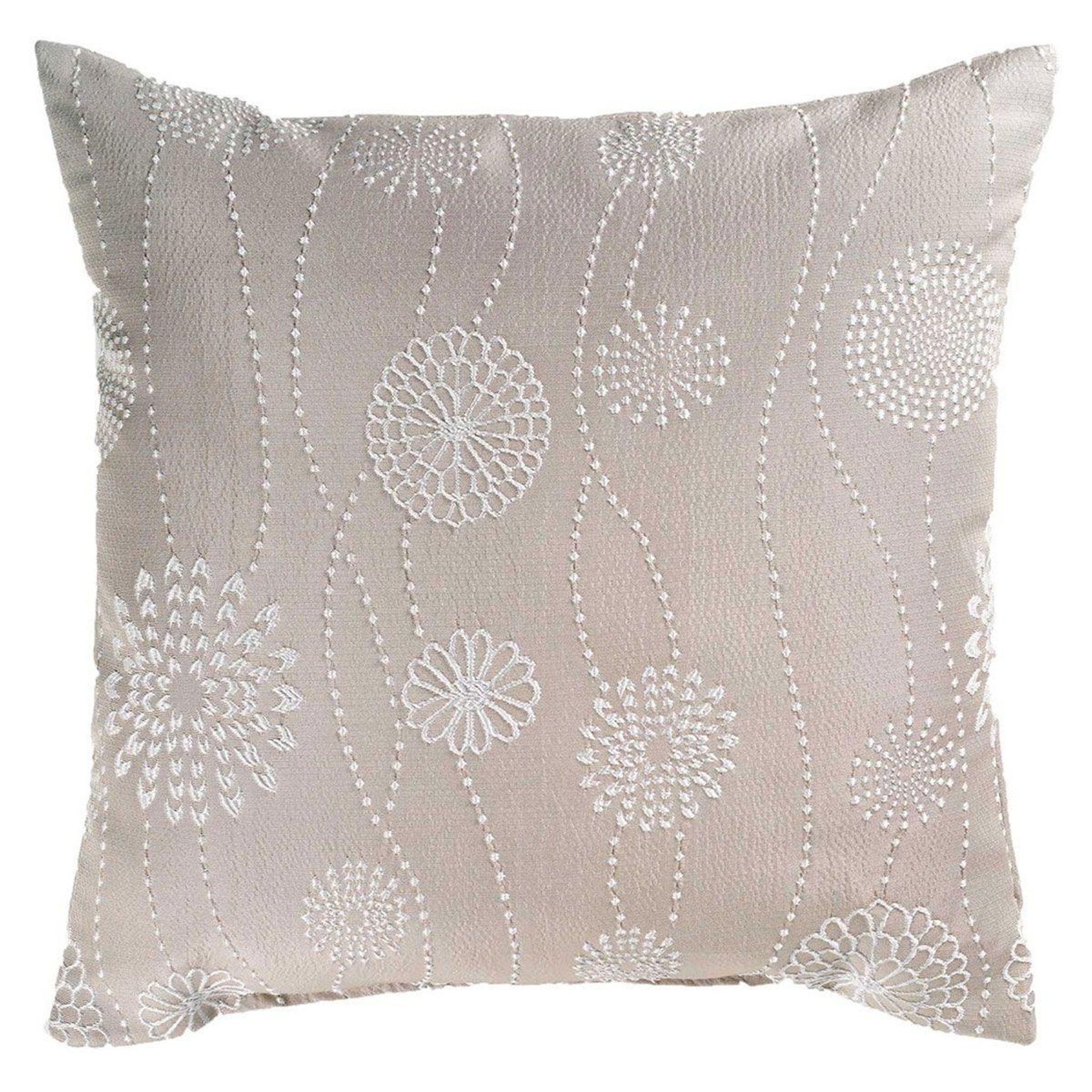 Douceur d'Intérieur Coussin déco jacquard  etoiline  40x40cm lin
