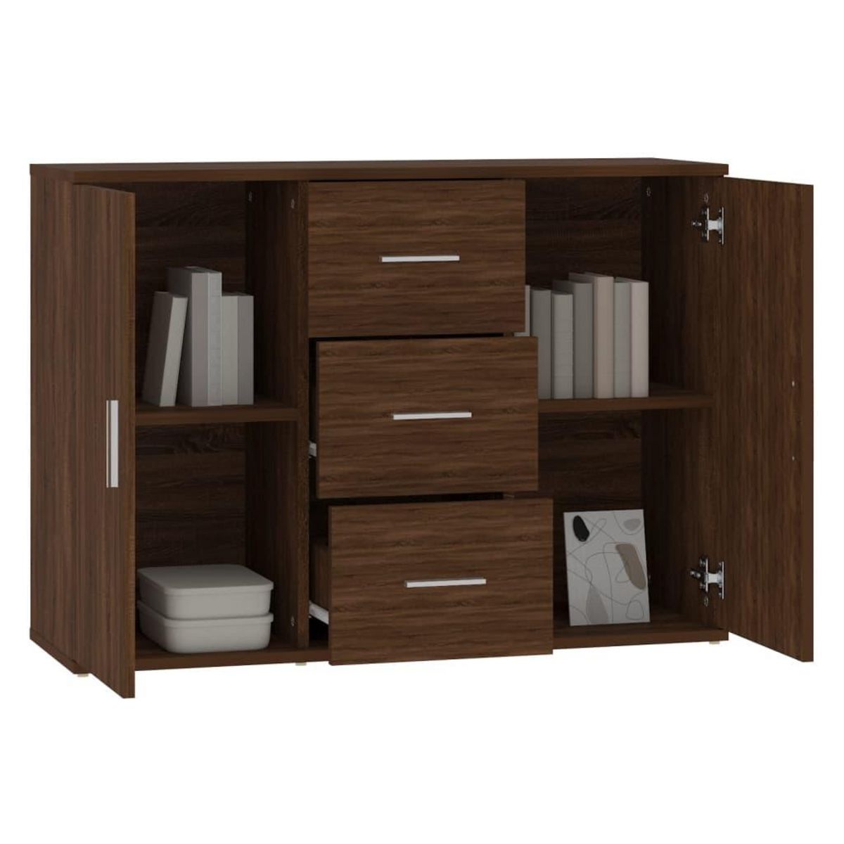 VIDAXL Buffet Chene marron 91x29,5x65 cm Bois d'ingenierie