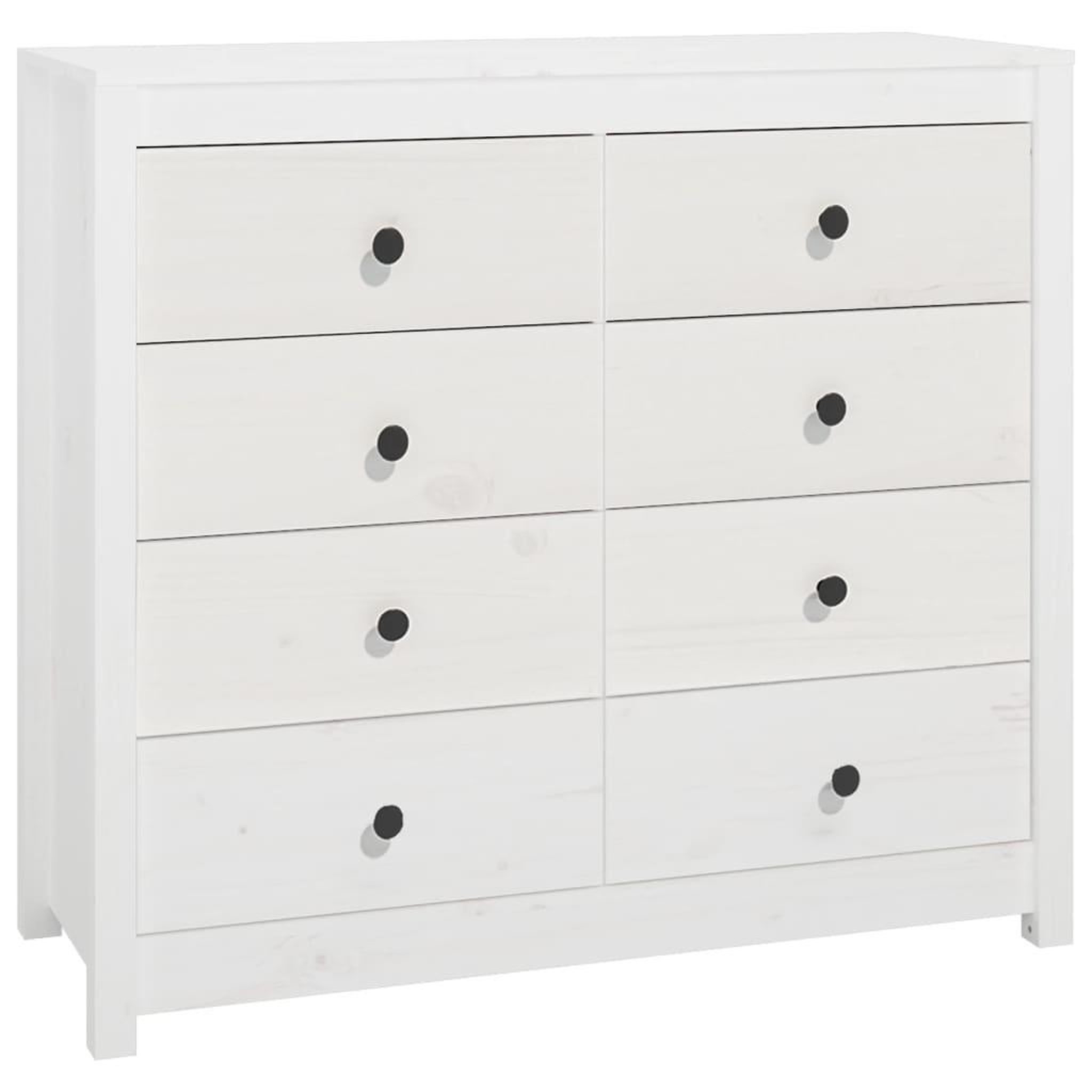 Voir la diapositive 2 : VIDAXL Armoire laterale Blanc 100x40x90 cm Bois de pin massif