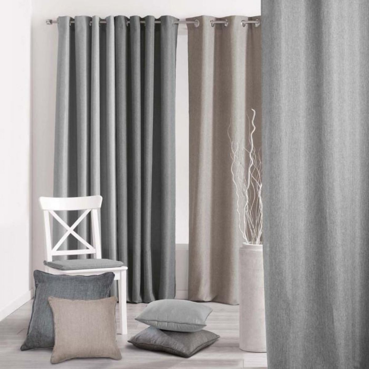 Paris Prix Galette de Chaise  Newton  40x40cm Gris