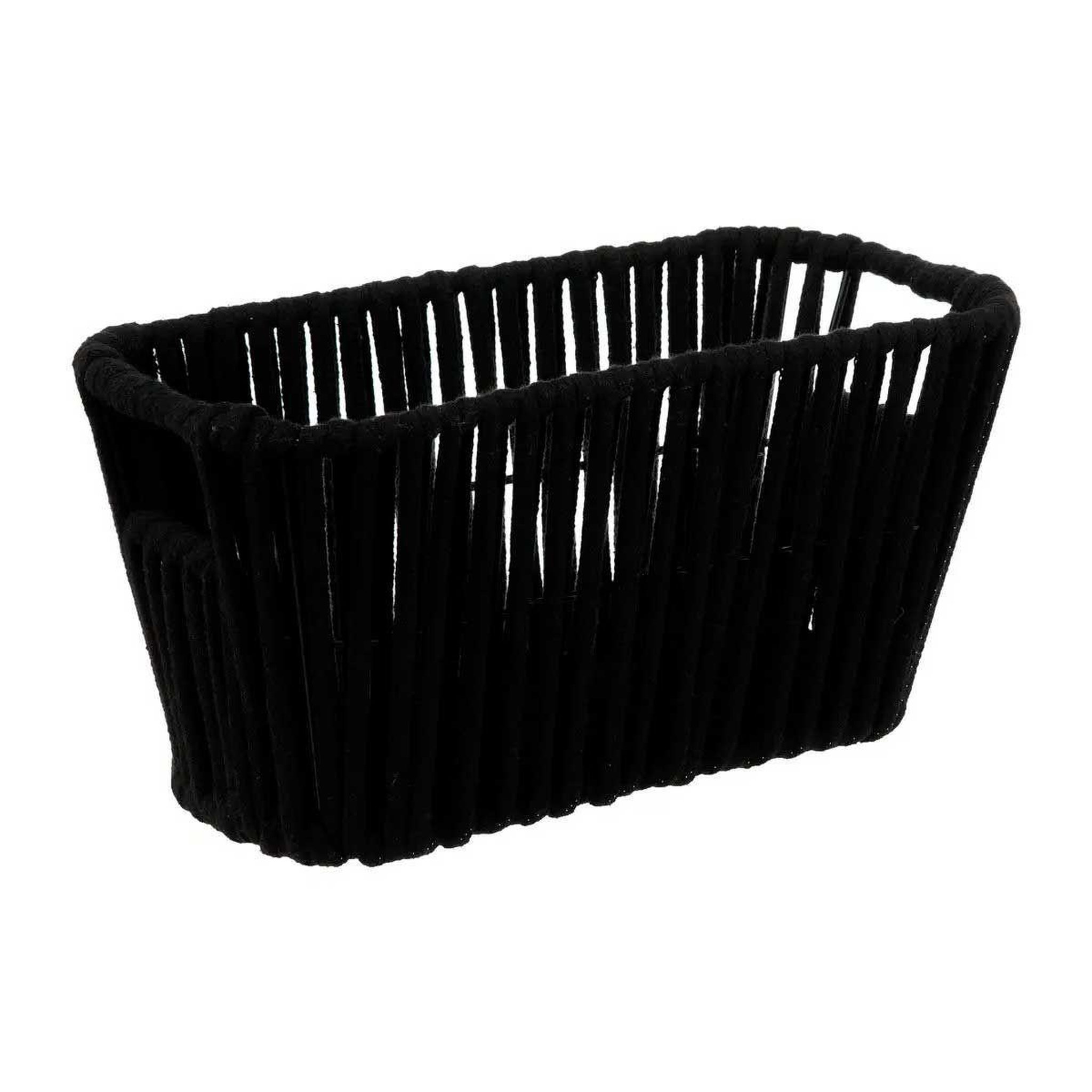 FIVE Panier de Rangement Déco  Manille  15x31cm Noir