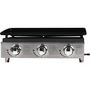 Voir la diapositive 3 : Habitat et Jardin Plancha  Presto 3  - 3 Brûleurs - 7.5kW - Gris